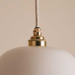 White Small Dusk Ceramic Lamp Shade & Pendant Set - thumbnail 3