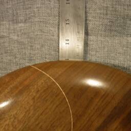 Inlaid Black Walnut Pedestal Bowl With Maple - thumbnail 3