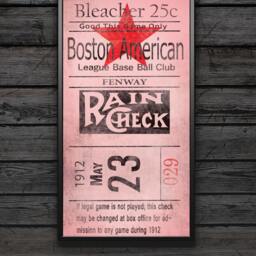 1912 Fenway Park Red Sox Ticket Print Vintage Baseball Art - thumbnail 2