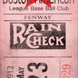 1912 Fenway Park Red Sox Ticket Print Vintage Baseball Art - thumbnail 3
