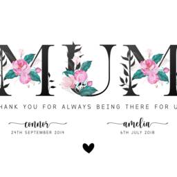 Personalized Floral Mum Print, Children's Names, Mother's Day Gift - Digital Available - thumbnail 3