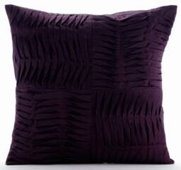 "Cotton Linen Dark Plum Purple Throw Pillow Cover 16""x16" - thumbnail 1