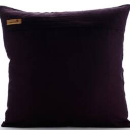 "Cotton Linen Dark Plum Purple Throw Pillow Cover 16""x16" - thumbnail 3