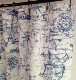 Beach House Decor Valance Schooner Nautical Blue White Curtain Topper Window Treatments Kitchen Valance Cafe Curtains - thumbnail 3