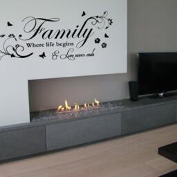 Family Where Life Begins - Wall Sticker Contemporary Vinyl Decal Modern Decor - thumbnail 2
