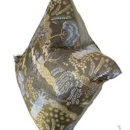 Gold Cushion Cover Baobab & Willow Trees Botanical Design For Home Decor - thumbnail 3