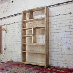 Ernst - Handmade Reclaimed Timber Bookcase Bespoke Room Divider Solid Wood - thumbnail 4