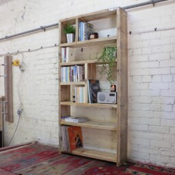 Ernst - Handmade Reclaimed Timber Bookcase Bespoke Room Divider Solid Wood - thumbnail 3