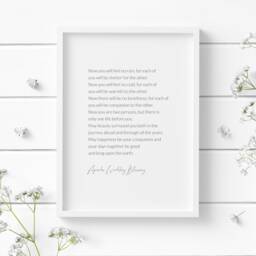 Apache Wedding Blessing Print - Native American Marriage Poem Romantic Wall Art First Anniversary Gift Unframed - thumbnail 1