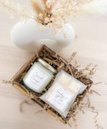 Gift Box Candle + Wax Melt Set. Affordable Birthday, Made in Cornwall. Thank You Teacher - thumbnail 1