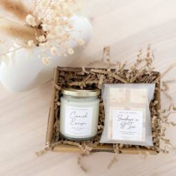 Gift Box Candle + Wax Melt Set. Affordable Birthday, Made in Cornwall. Thank You Teacher - thumbnail 2