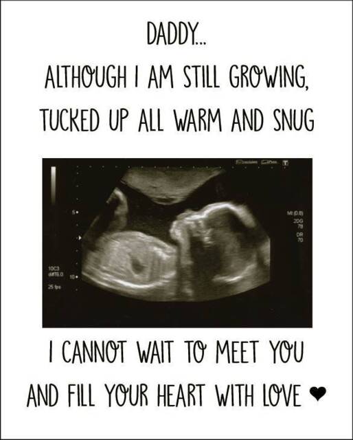 Baby Scan Picture, Daddy Gift, Christmas Gift For Daddy, Father's Day, Personalised Dad, Father Him, To Be - image 1