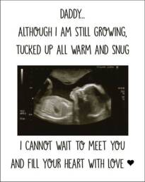 Baby Scan Picture, Daddy Gift, Christmas Gift For Daddy, Father's Day, Personalised Dad, Father Him, To Be - thumbnail 1