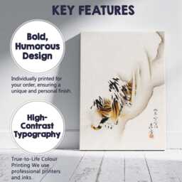 Japanese Sumi E Tiger Minimalist Ink Wash Painting Canvas Wall Art Print Decor Picture Ready To Hang - thumbnail 2