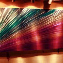 Modern 3D Metal Wall Art, Abstract Indoor/Outdoor Sculpture - thumbnail 3
