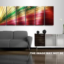 Modern 3D Metal Wall Art, Abstract Indoor/Outdoor Sculpture - thumbnail 4