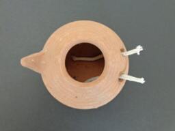 Made in Israel Pottery Oil Lamps, Brown Pottery Lamp, Decorative Pottery, Lamp, Lamp Oil Candles, Small Old Style Lamp