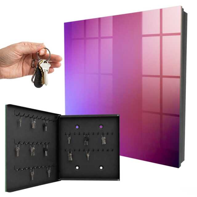 Colorful Gradient Wall Mounted Key Cabinet, Purple Box For Home, Abstract Backgrounds & Patterns, Lovers Of Modern Interiors - image 1