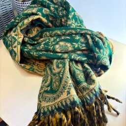 Hand-Loomed Yak Wool Blend Shawl Himalayan Travel Blanket Travel Throw Yoga Warp Ideal Gift B22 - thumbnail 3