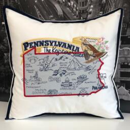 Pennsylvania State Pillow With Feather Insert - thumbnail 4