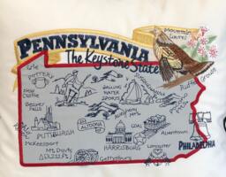 Pennsylvania State Pillow With Feather Insert - thumbnail 1