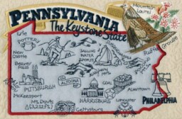 Pennsylvania State Pillow With Feather Insert - thumbnail 3