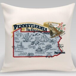 Pennsylvania State Pillow With Feather Insert - thumbnail 2
