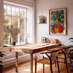 Houseplants Poster, Modern Botanical Art Print, Colourful Plant Wall - thumbnail 3