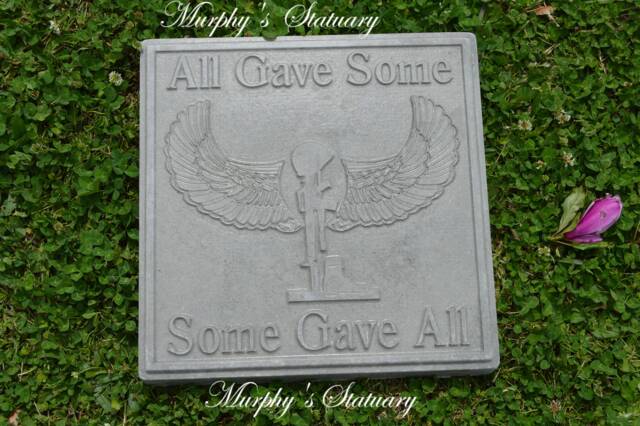 Concrete Military Veteran Memorial Plaque, All Gave Some - image 1