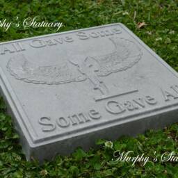 Concrete Military Veteran Memorial Plaque, All Gave Some - thumbnail 2