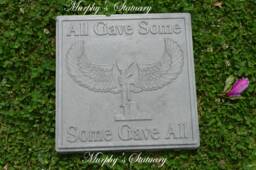 Concrete Military Veteran Memorial Plaque, All Gave Some - thumbnail 1