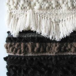 Boho Woven Wall Hanging - Narrow Long Vertical Art For Hallway, Entryway Or Above Fireplace - thumbnail 4