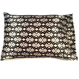 Black & White Satin Pillow, Gentle Hair Follicle Protection