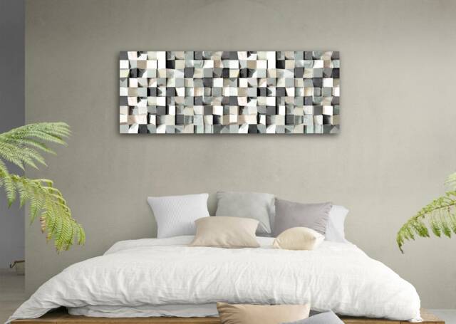 Shadow Acoustic Panel 3D Pinewood Geometric Wall Art - image 1