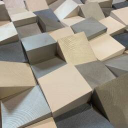 Shadow Acoustic Panel 3D Pinewood Geometric Wall Art - thumbnail 3