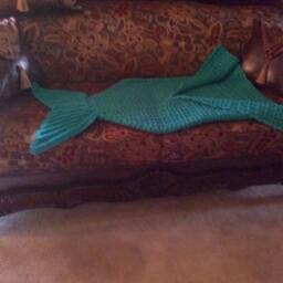 Mermaid Tail, Blanket, Throw, Crochet Blanket, Afghan, Throw, Cozy - thumbnail 2