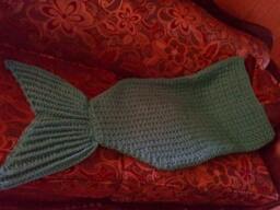 Mermaid Tail, Blanket, Throw, Crochet Blanket, Afghan, Throw, Cozy - thumbnail 1