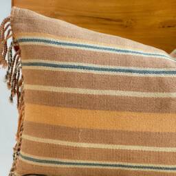 Hand Woven Natural Fiber Lumbar Pillow Cover - thumbnail 2
