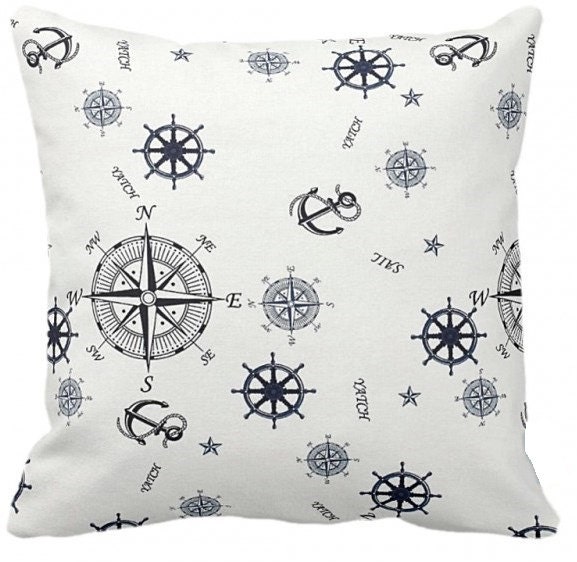 40% Off - Nautical Signs Throw Pillow, Decorative Pillow Cover, Insert, Case Square- 17 - image 1