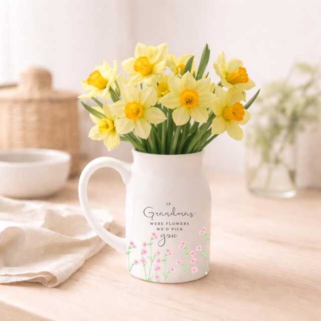 Personalised Vase Grandma Nanny Auntie Ceramic Flower Jug Mother's Day Gift - image 1