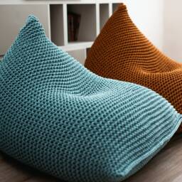 Rust/Cinnamon Bean Bag Chair, Chair For Living Room/Bedroom, Accent Custom Bags - thumbnail 3
