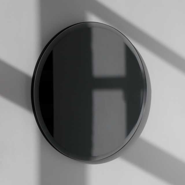 Orbis??? Bevelled Black Tinted Frameless Mirror With Velvet Backing, Customisable - image 1