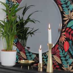 Orbis??? Bevelled Black Tinted Frameless Mirror With Velvet Backing, Customisable - thumbnail 3