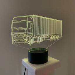 Truck, Lorry Comercial Truck Vehicle, Custom Made Smart App Control Night Light Bluetooth, Music, 7&16M Colour Mobile App , Gift Led Lamp - thumbnail 4