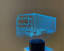 Truck, Lorry Comercial Truck Vehicle, Custom Made Smart App Control Night Light Bluetooth, Music, 7&16M Colour Mobile App , Gift Led Lamp