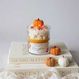 Pumpkin Spice Latte Scented Candle, Large Fall Candle Gift , Autumn Gift, Whipped Candle, Food Candle, Gourmet, Autumn Table Centrepiece - thumbnail 2