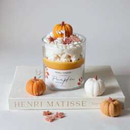 Pumpkin Spice Latte Scented Candle, Large Fall Candle Gift , Autumn Gift, Whipped Candle, Food Candle, Gourmet, Autumn Table Centrepiece