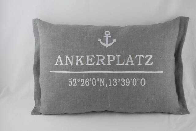 Coordinate Cushion Embroidered - With Personal Coordinates, Customizable - image 1
