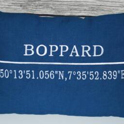 Coordinate Cushion Embroidered - With Personal Coordinates, Customizable - thumbnail 3