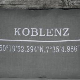 Coordinate Cushion Embroidered - With Personal Coordinates, Customizable - thumbnail 2